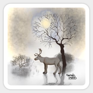 Reindeer landscape Sticker